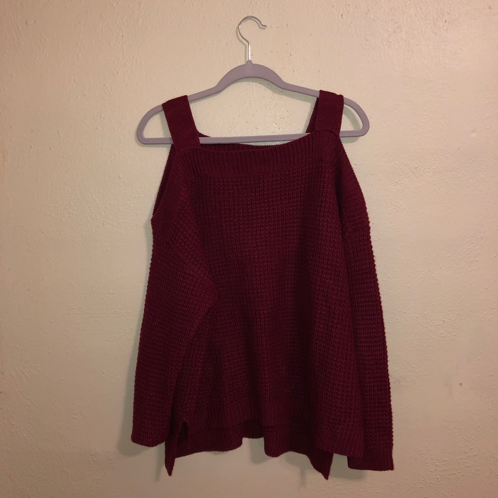 A & I Cold Shoulder Sweater